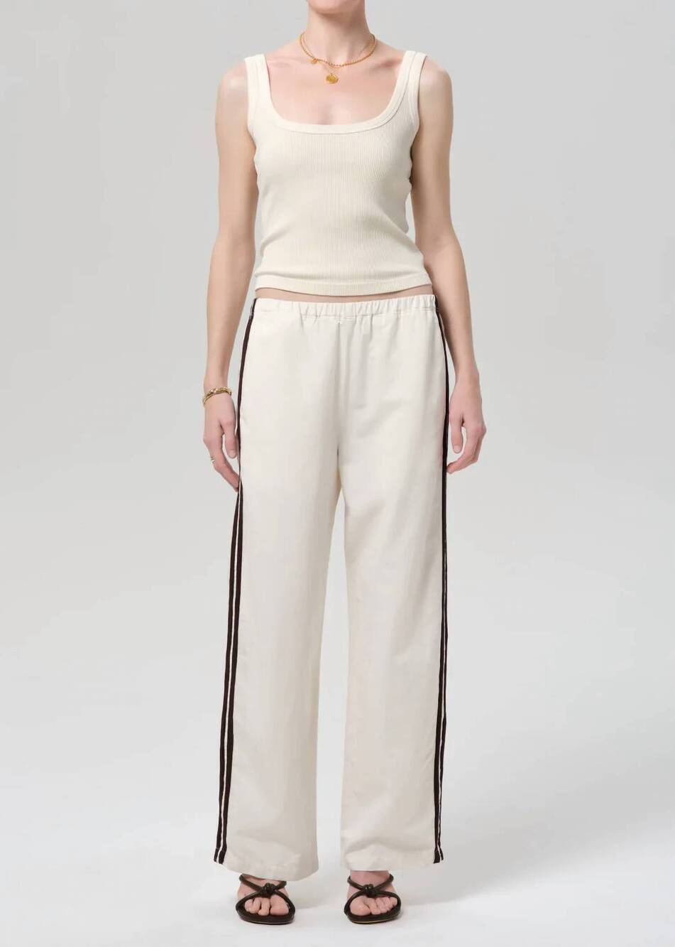 NEW CITIZENS OF HUMANITY aurora track pant in cream